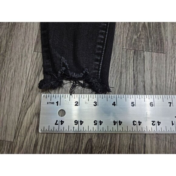 (3/$35) American Eagle Size 2 Regular Skinny High Rise Black Grey Jeans Jeggings - Picture 12 of 12